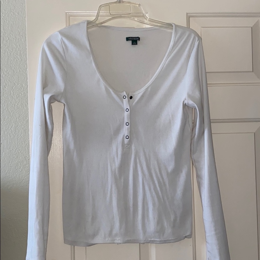 White long sleeve Button up